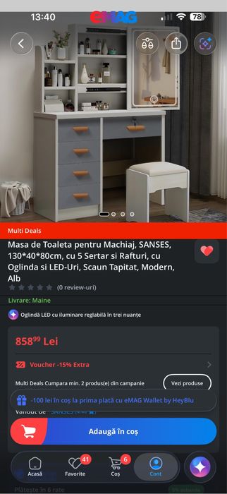 Masa de machiaj sanses