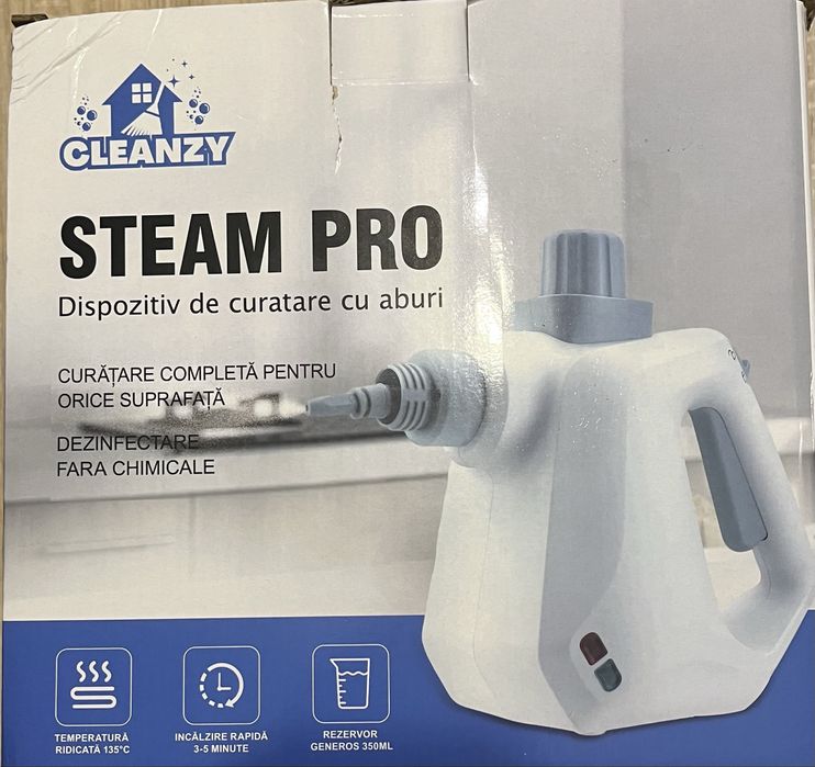 Aparat de curățat cu abur Cleanzy Steam Pro – NOU, sigilat/nefolosit