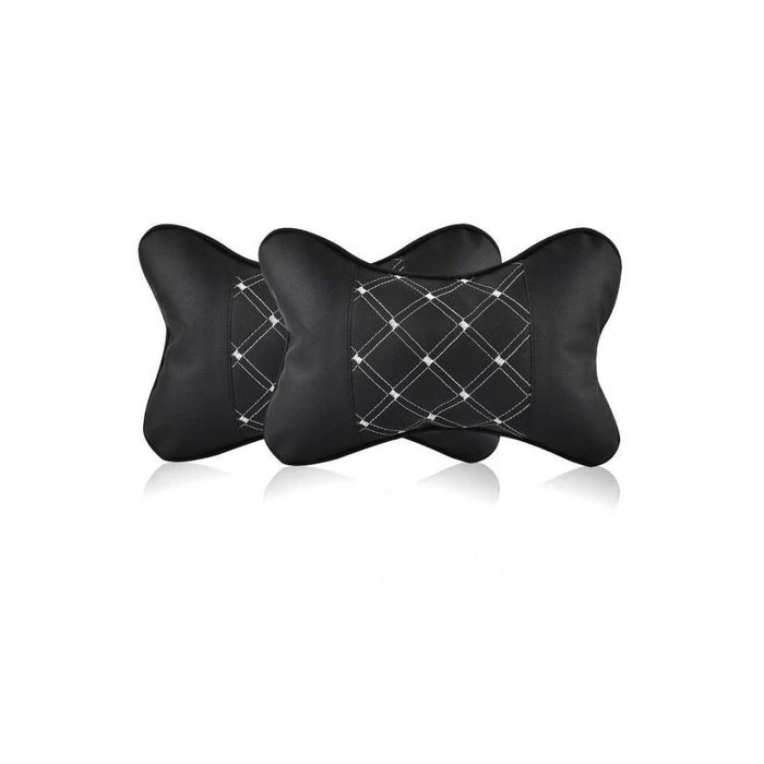 Set 2 perne tetiere universale auto culoare Negru cusaturi diverse