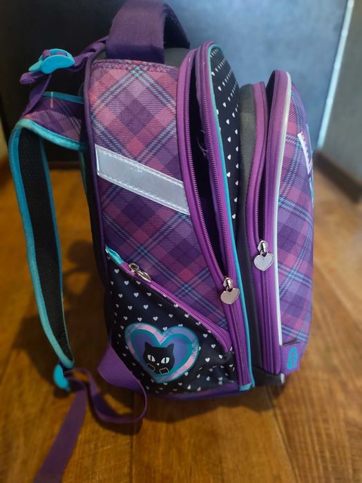 Рюкзак сиреневый с рисунком кошки
