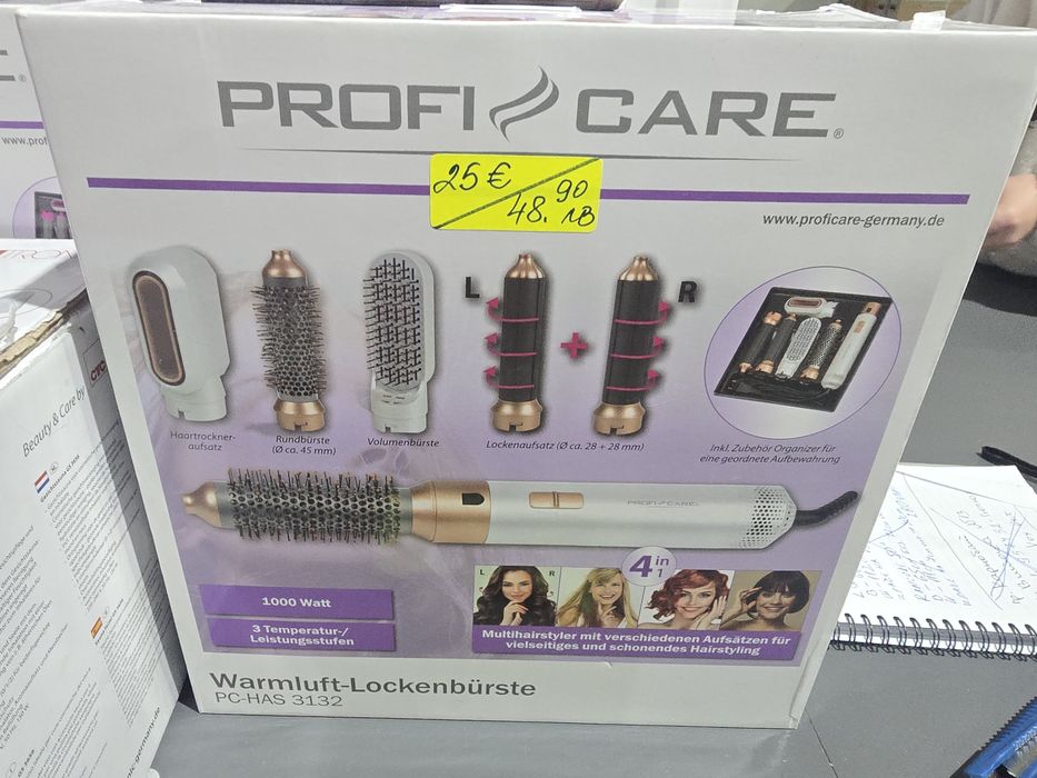 Нова четка за къдрене с горещ въздух ProfiCare PC-HAS 3132