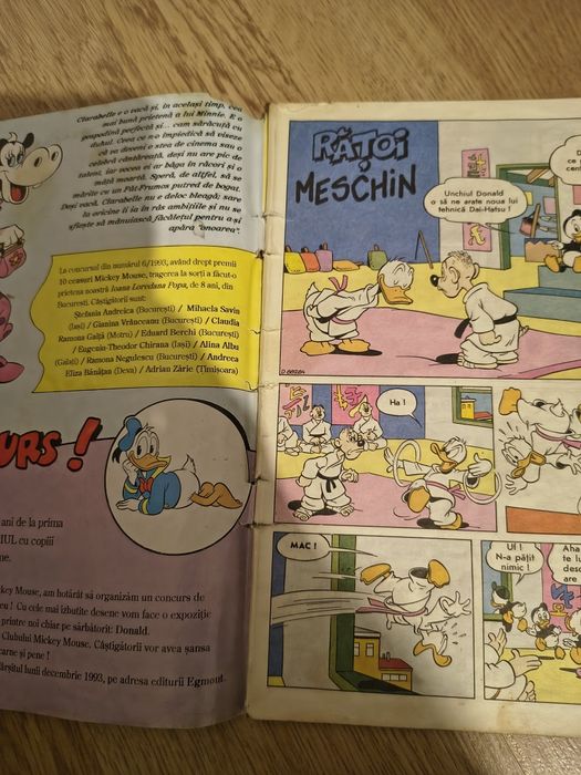 Revista Mickey Mouse benzi desenate egmont cu talon și poster