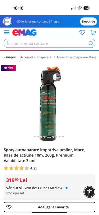 Spray autoaparare inpotriva ursilor