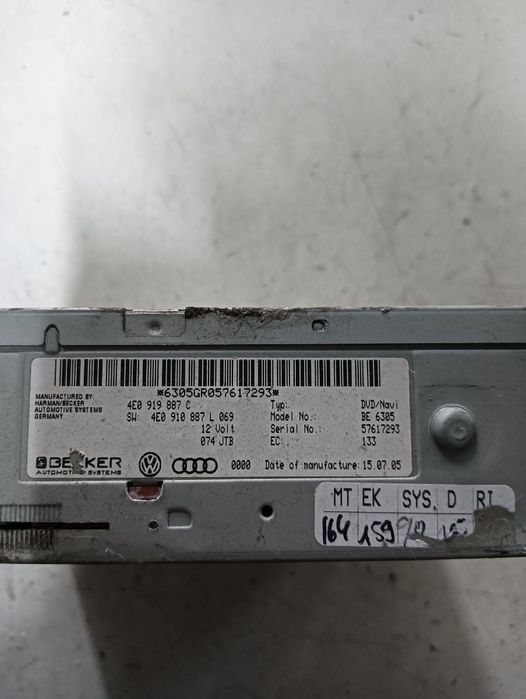 Multimedia Audi A6/S6 Iii Saloon (4F2, C6) [ 2004 - 2011 ] Oem 4E09198