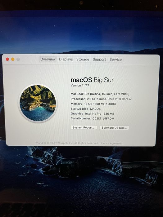 Macbook pro 15 i7