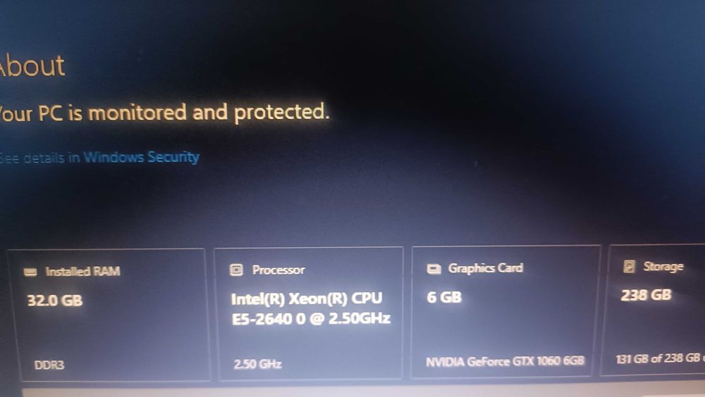 i7 8700 32GB RAM GTX1060 6GB