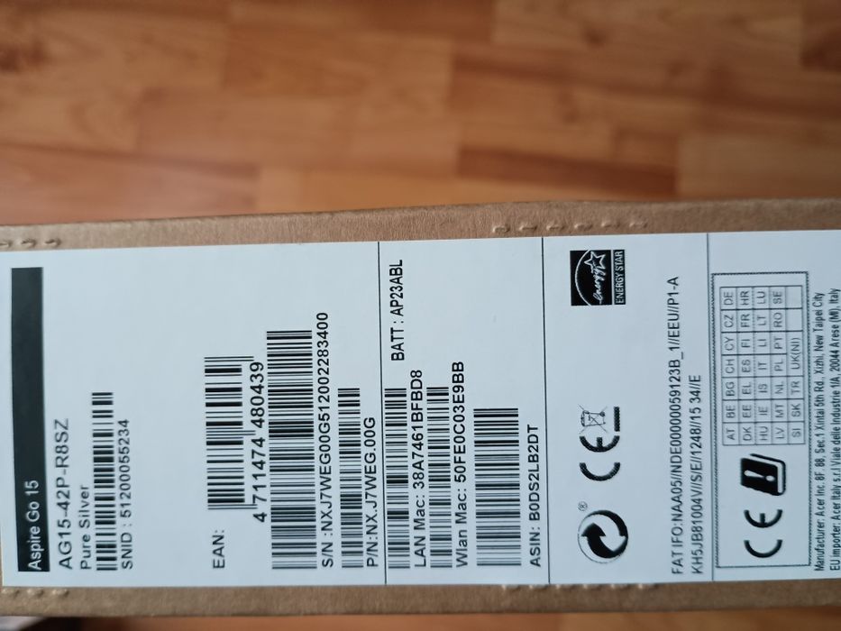 Laptop Acer go aspire 15