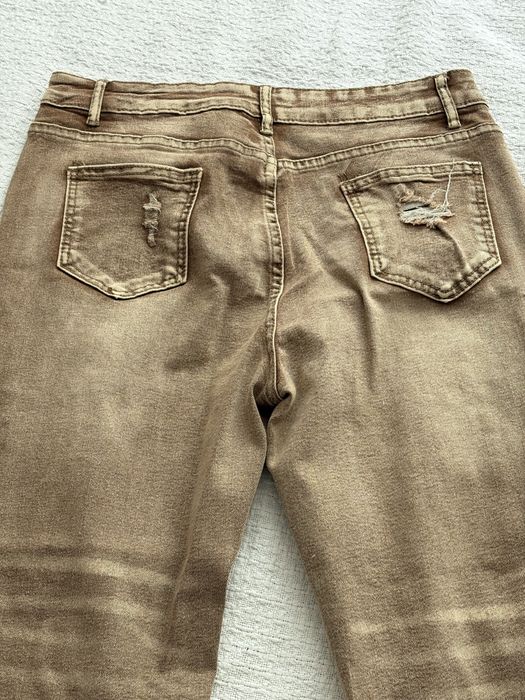 Дънки нови бежаво/светло кафяви