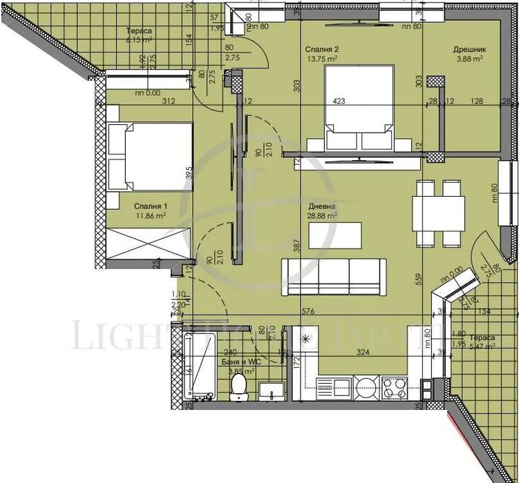 Продава се Тристаен апартамент в Пловдив, Христо Смирненски - 113 кв.м за 1613 €/кв.м - Снимка #4
