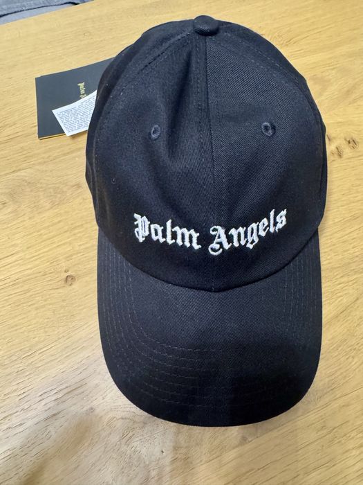 classic logo cap black white Palm Angels