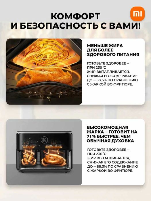 Xiaomi Аэрогриль Xiaomi Dual Zone Air Fryer 10л надежностью