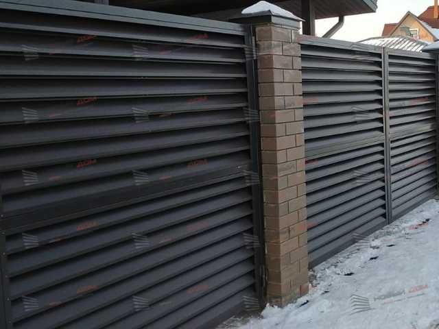 Забор жалюзи из металла