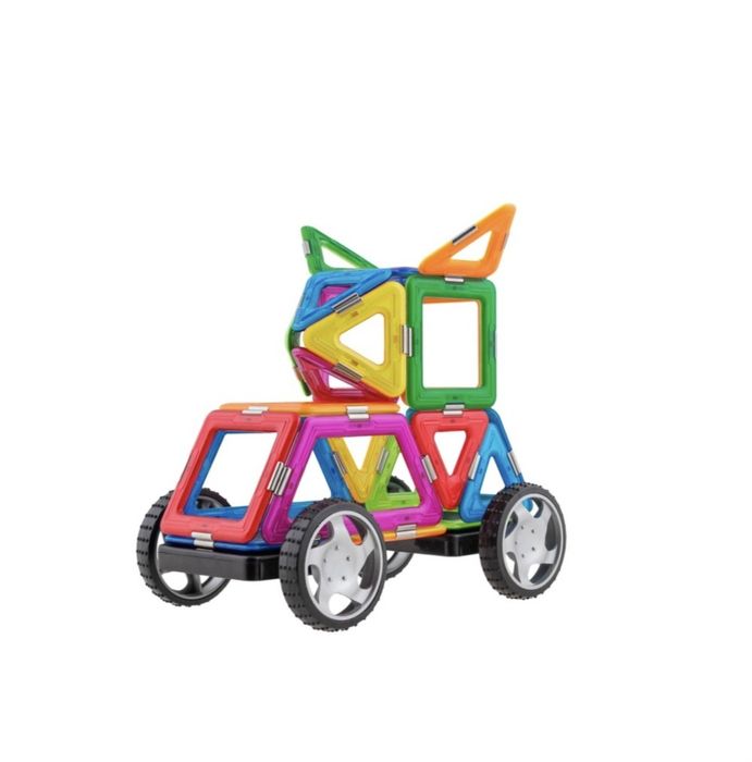 Set de constructie magnetic 3D Magspace Mini Karting Set 25 piese