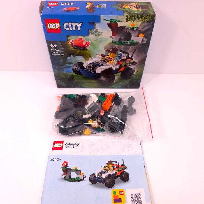 Vând LEGO City Jungle Explorer ATV Red Panda Mission (60424)[92 pcs] Set Complet, Cutie + Instrucțiuni