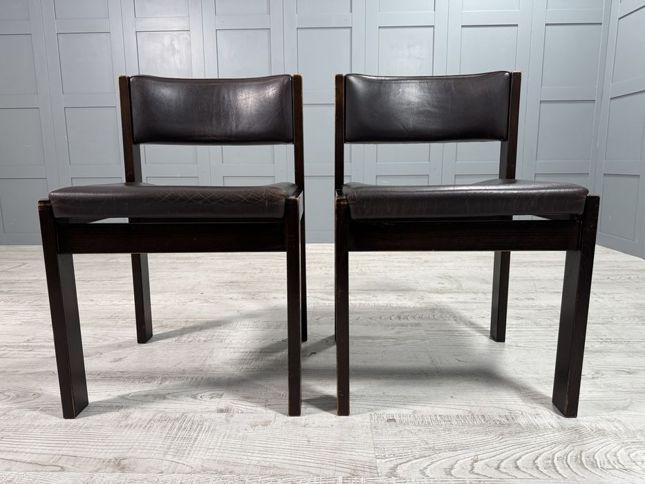 Винтидж трапезни столове - кожа Д1097