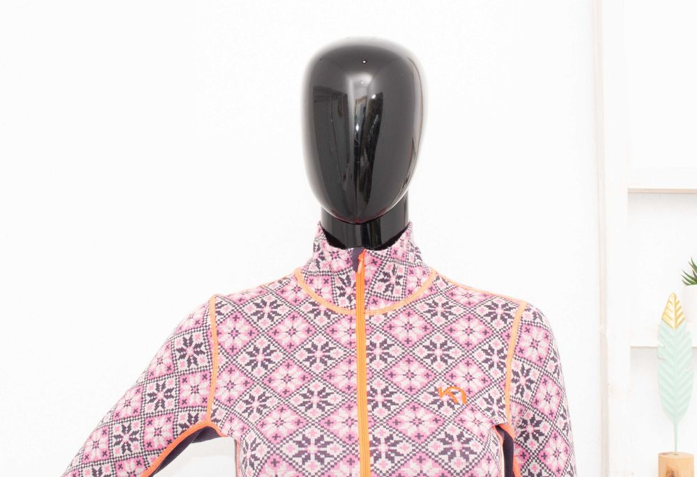 Kari Traa дамска мерино блуза с цип термо бельо 100% мериносна вълна S