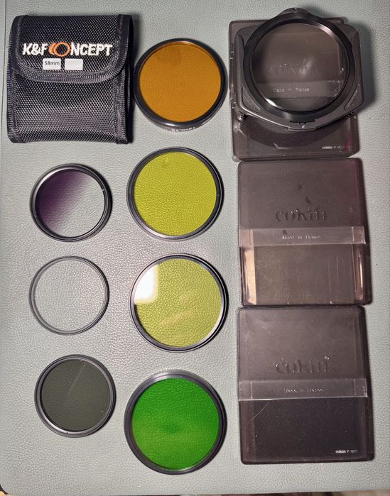 Filtre foto 58/72mm-circulare,CokinP,alb-negru film-preturi pe seturi