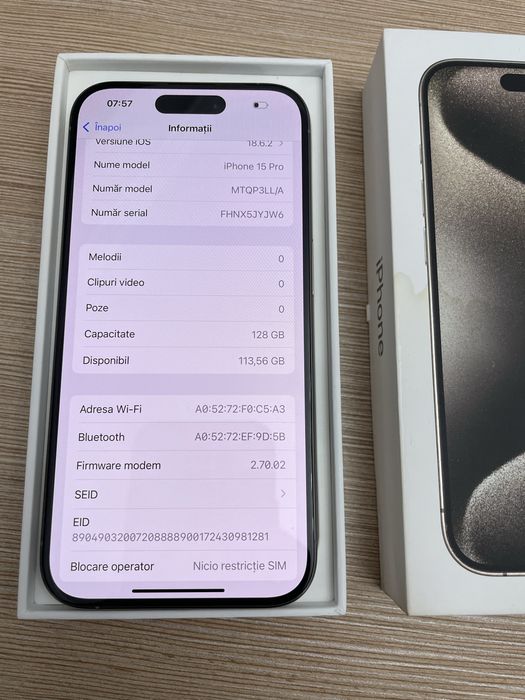 Iphone 15 Pro Natural Titanium ca nou