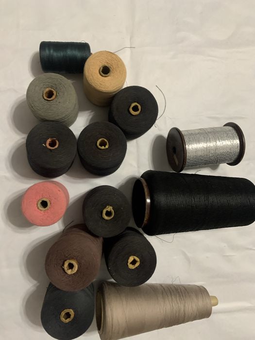 Швейные нитки шелковые, люрексовые, х/б