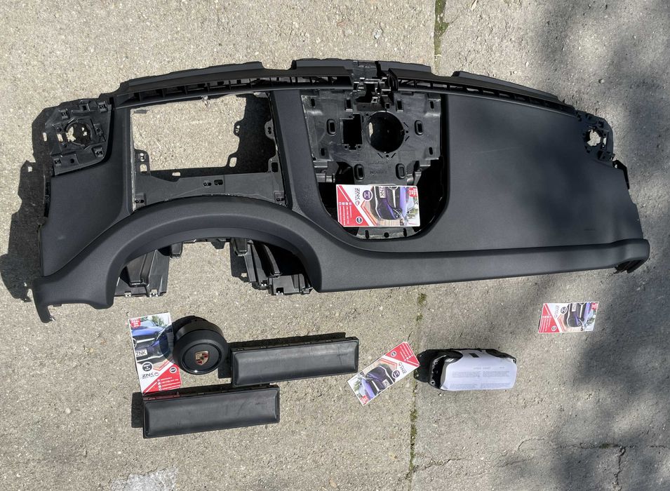 Porsche Cayenne 9Y facelift - plansa de bord HUD - kit airbag volan pasager genunchi - set centuri de siguranta / cortine