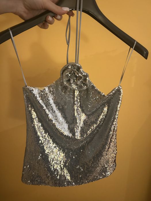 Бюстие с пайети Zara