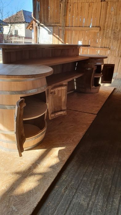 Bar rustic din lemn masiv(tejghea bar)