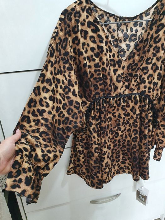 Платье туника леопард