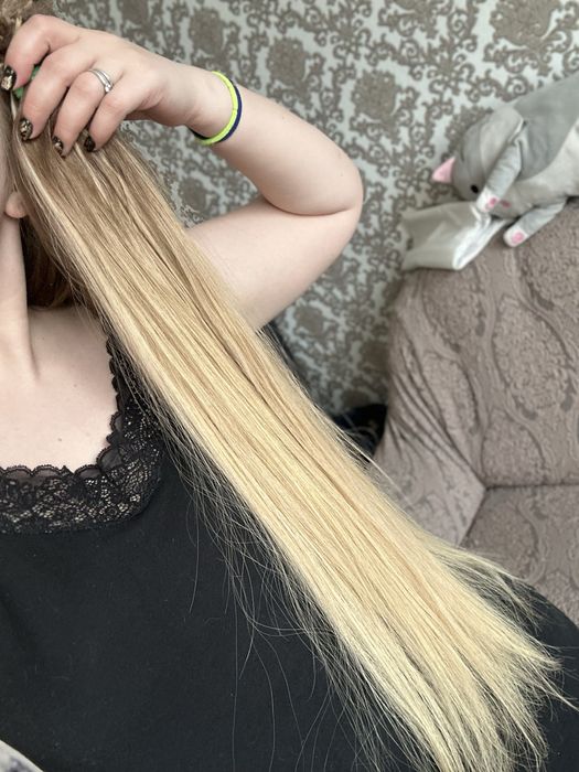 Волосы блонд натуральные премиум славянка