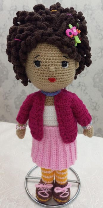 Ручная работа кукла из акриловой пряжи