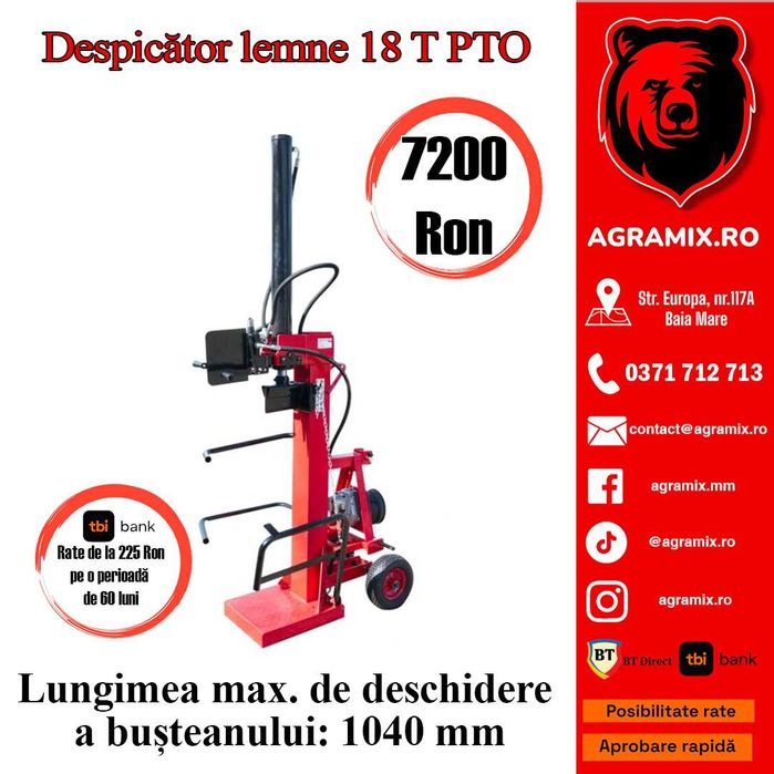 Despicator lemne vertical  18T PTO Agramix