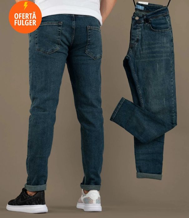 Blugi Bărbați Slim Fit Bumbac Nr 36 Noi Cu Etichetă Reducere