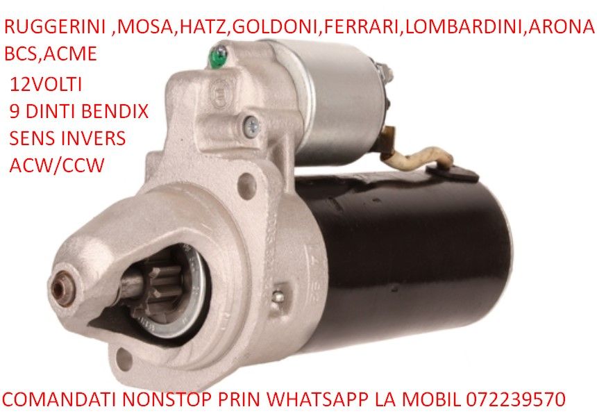Electromotor lombardini,mosa,acme,arona,ruggerini,ferrari goldoni 12v