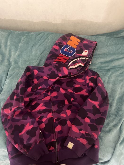 кофта на замке Bape теплая с начесом