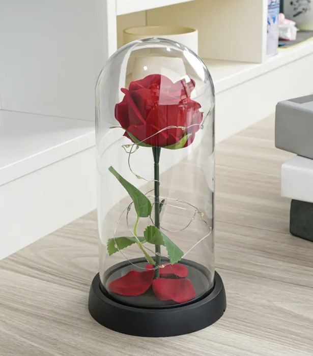 Статуетка / Стъкленица Disney - Красавицата и звяра - Вечна роза