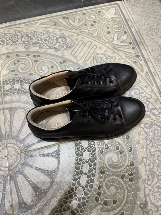 Кеды черные кожаные турция