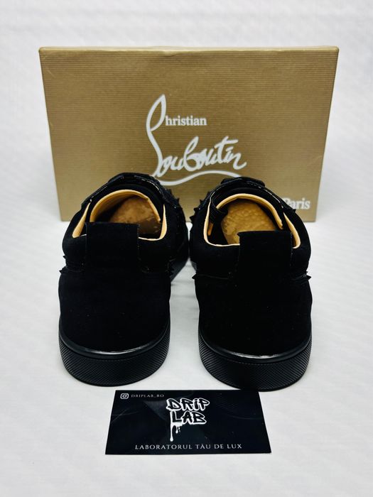 Louboutin low cristal negru tepi