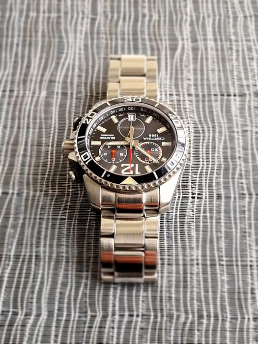 Часовник Certina DS Action chronograph black color