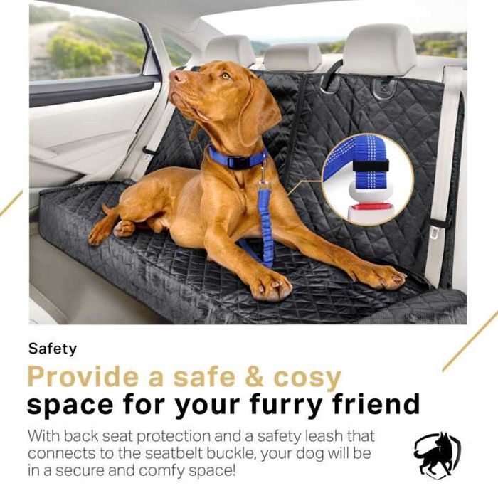 Husa bancheta auto PETPROVED pentru caini, protectie scaun spate