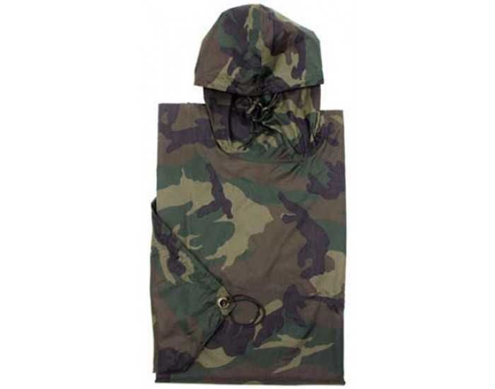 Pelerină MFH Militar US Poncho Woodland Vânătoare Pescuit Camping NOUA