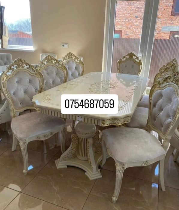 Mobila ,masa cu scaune ,de lemn masiv,