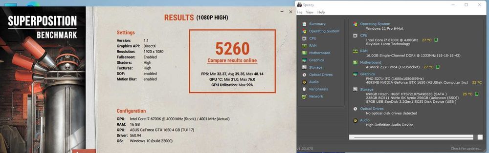 PC I7 6700K GTX 1650 4gb ssd 256 16Gb ram vandut