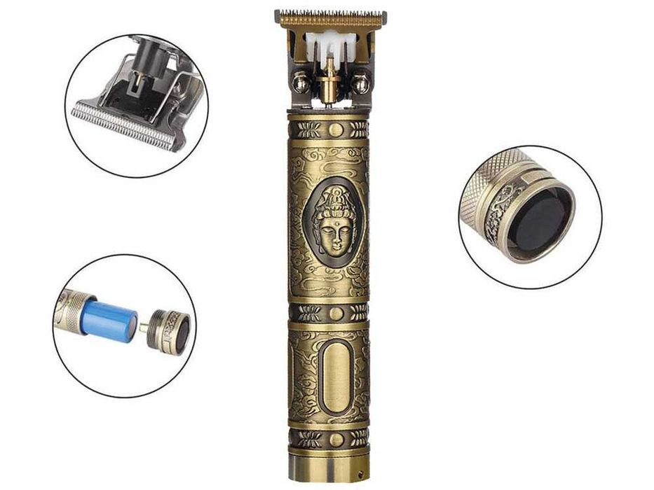 Aparat electric pentru tuns barba si par reincarcabil inox 4 capete