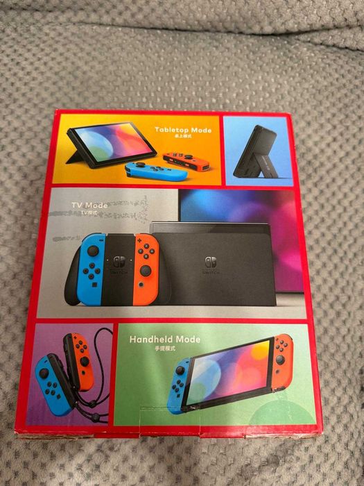 Vând Nintendo Switch OLED (Neon Blue/Red) + Husă de protecție