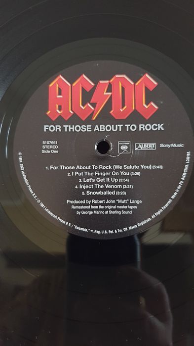 Виниловая пластинка АС/DC FOR THOSE ABOUT TO ROCK