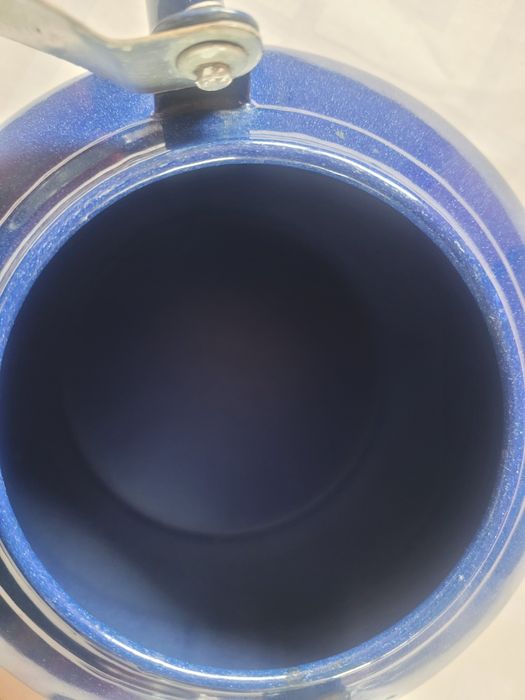 Чайник тъмно син, емайлиран