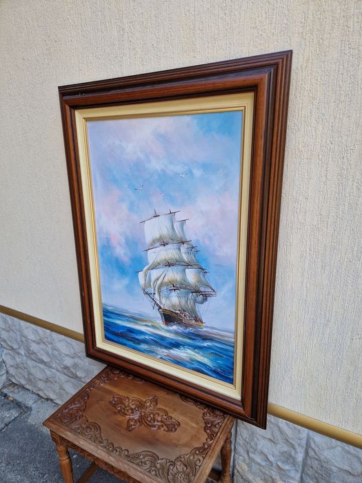 Прекрасна голяма картина масло върху платно