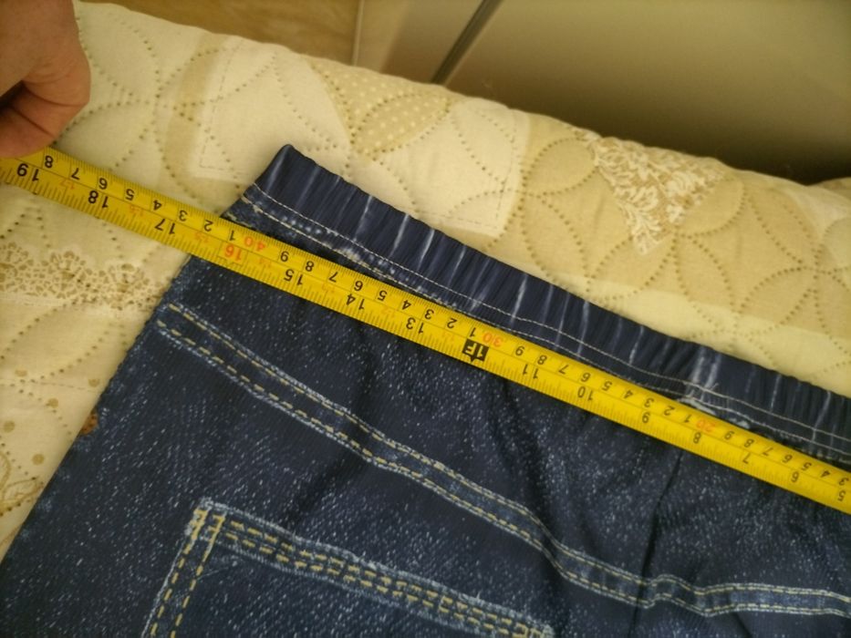 Дамски клин с принт дънки