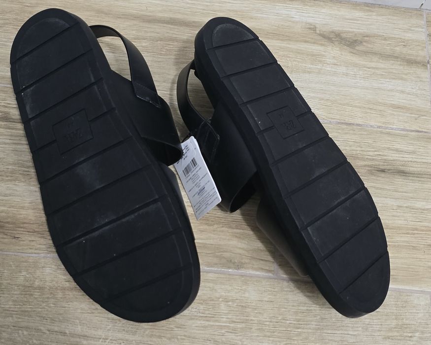 Sandale barbati negre piele naturala marimea 44