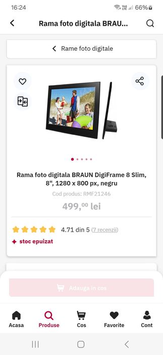 Rama foto digitala BRAUN digiframe 8 slim