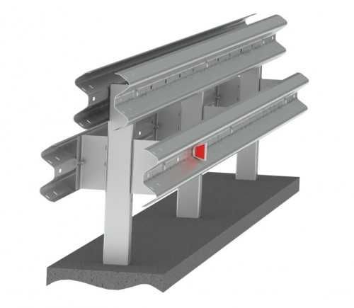 Двухъярусные двухсторонние дорожные ограждения, барьерного типа